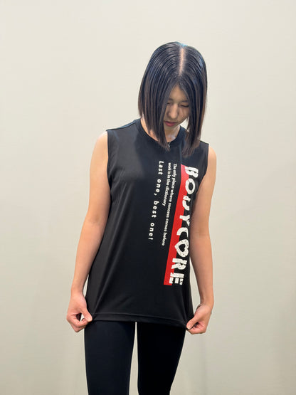 ドライスムーススリーブレスTシャツ 赤ラインBODYCORE