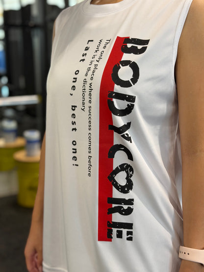ドライスムーススリーブレスTシャツ 赤ラインBODYCORE